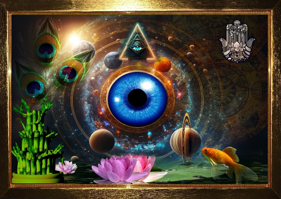 Evil Eye Vastu Protection Frame – Shields Against Negativity & Bad Energy